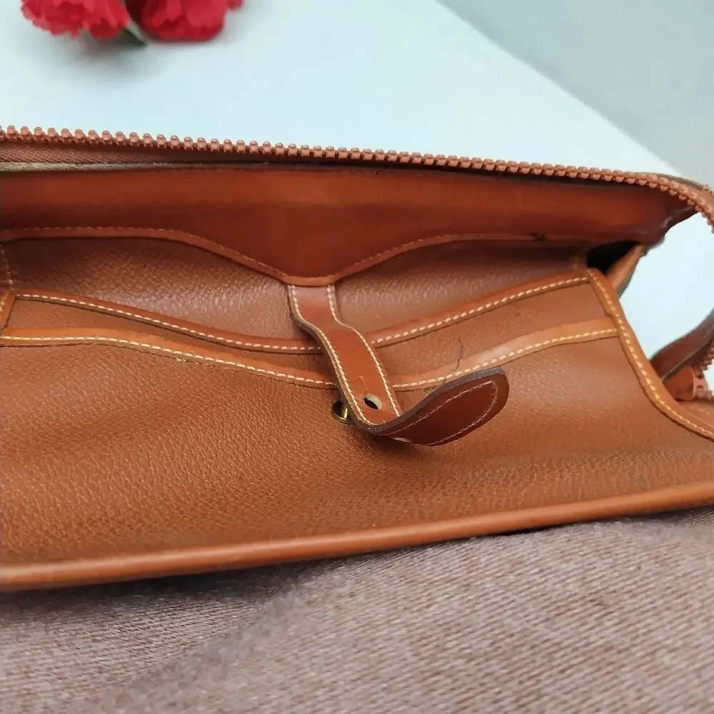 Dooney & Bourke Taupe Tan Pebbled Leather Doctor Satchel Bag - VTG Made in USA